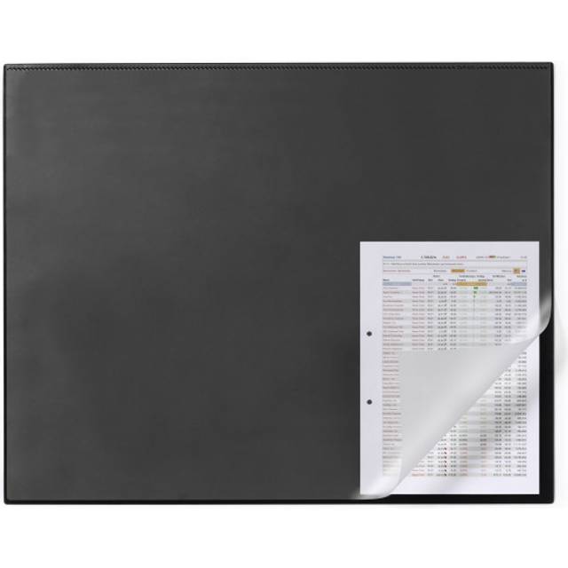 Durable 729301 skrivbordsunderlägg med kantskydd 65 x 50 cm, svart