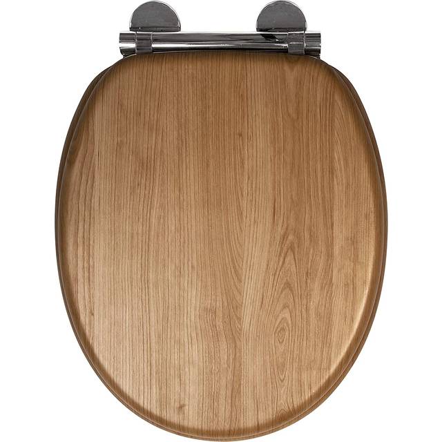 Croydex Flexi-Fix™ Hartley Moulded Wood Soft Close Toilet Seat - Oak