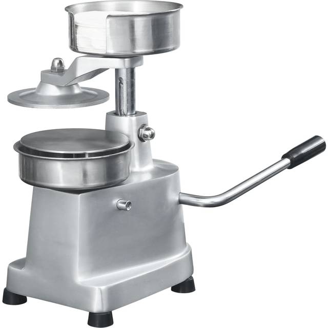 vidaXL Hamburger Press Machine with 500 Patty Papers Aluminium 10 cm - Silver
