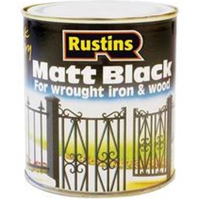Rustins Matt Black Paint 1L