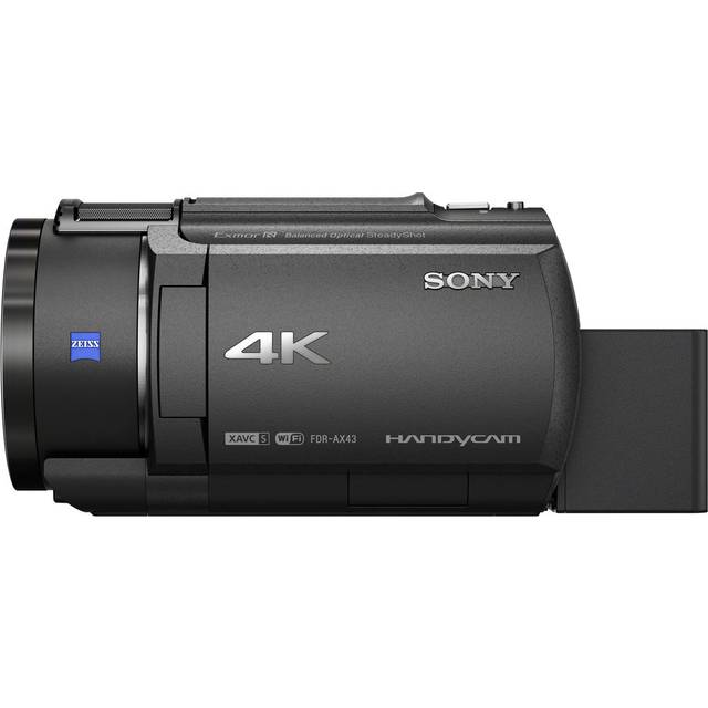 Sony FDR-AX43 4K UHD Handyman Camcorder with Bag, Tripod, 64 SD Card, and Accessory Bundle in Black