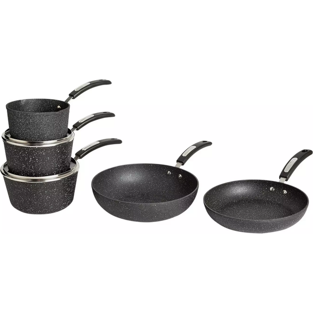 Scoville Neverstick Non-stick Aluminium 5 Piece Pan Set - Black