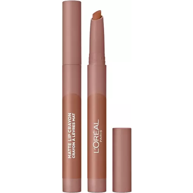 L'Oreal Paris Infallible Very Matte Lip Crayon Lipstick, Smudge Proof, Nude Lipstick, 104 Tres Sweet, 1 kg