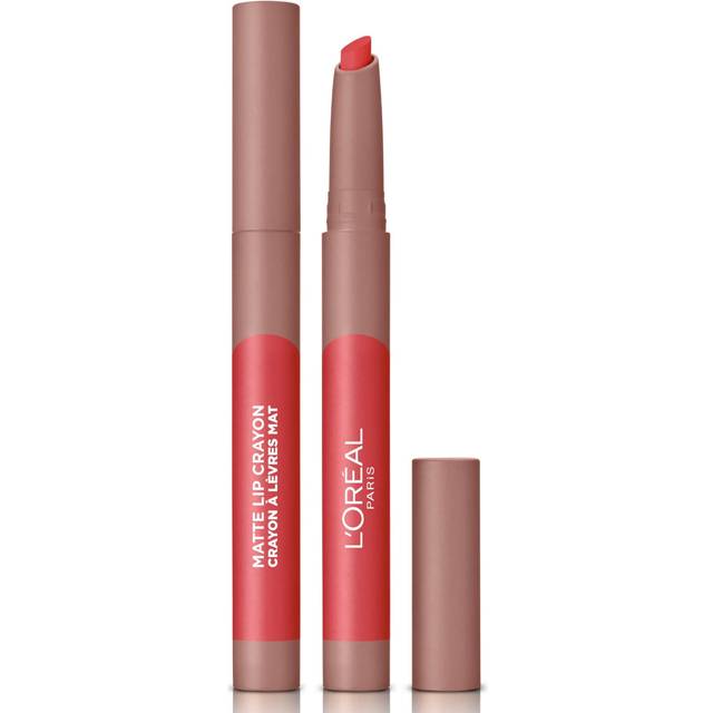 L'Oreal Paris Infallible Very Matte Lip Crayon Lipstick, Smudge Proof, Pink Lipstick, 108 Hot Apricot, 20 g