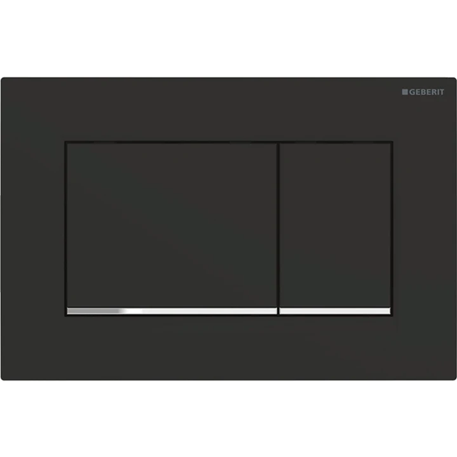 Geberit Sigma 30 Dual Push Button Flush Plate WC Concealed Cistern Black/Chrome