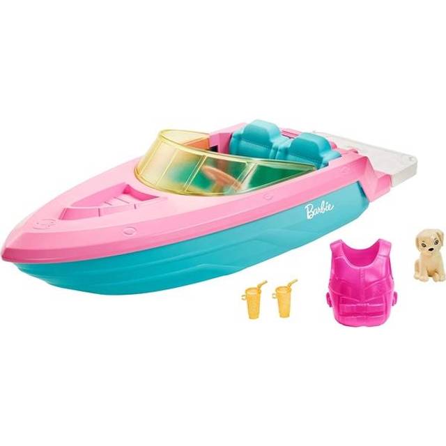 Barbie Boat With Puppy Figure Set - One Colour