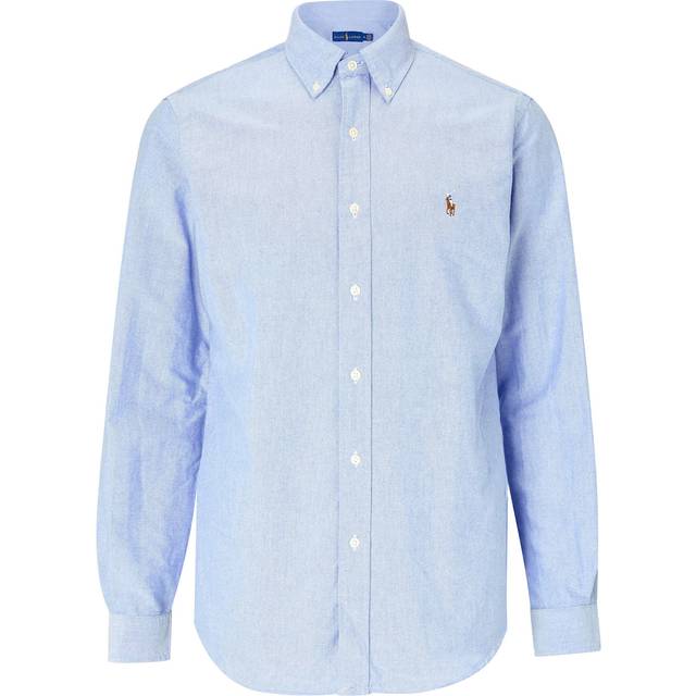 Polo Ralph Lauren för män. 710792041002 Oxfordskjorta i skräddarsydd passform blå (S), Casual, Bomull, Lång ärm - Blå (S)