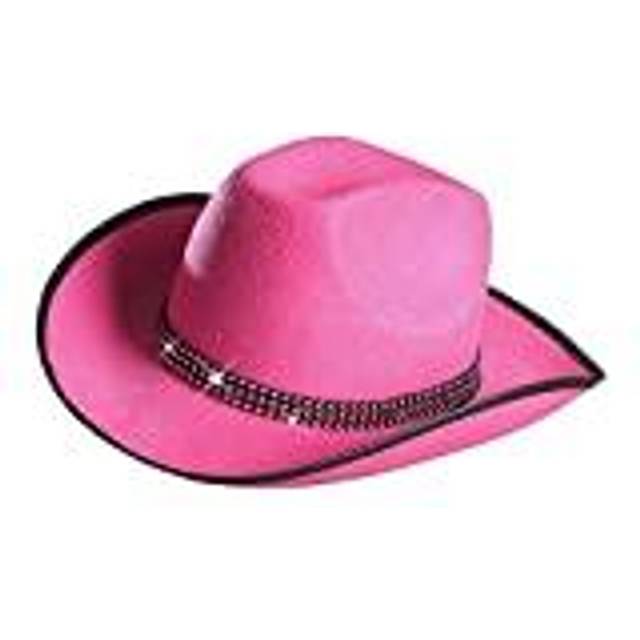 Cowboy Felt Withstrass Band - Pink Cowboy Wild West Hats Caps & Headwear For -  cowboy felt withstrass band pink wild west hats caps headwear