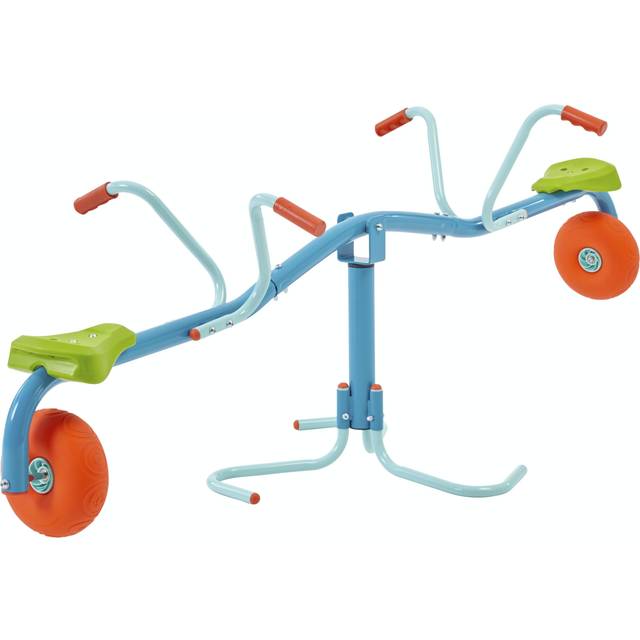 TP Toys Spiro Spin Seesaw - Bouncing SeeSaw And Spin - Outdoor SeeSaw For Kids, Padded Feet To Protect Floors, Angled Handlebars, Ground Stakes,