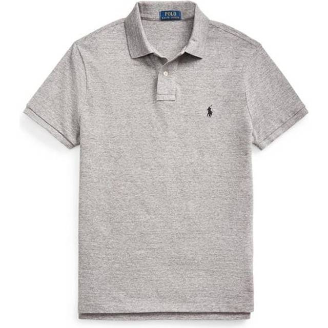 Polo Ralph Lauren Custom Mesh Slim-Fit Polo Shirt - M - Grey