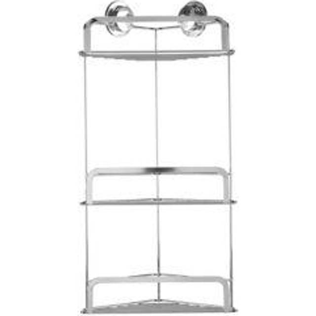 Croydex 3 tier corner shower caddy, adhesive bathroom storage organiser snl