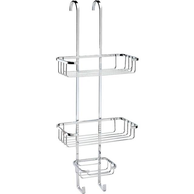 Croydex Chrome Hook Over 3 Tier Shower Basket - 250mm