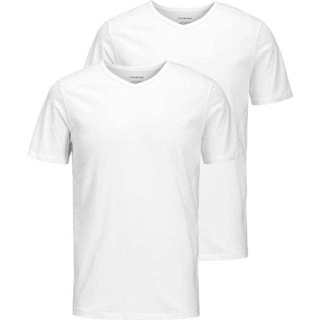 V-Neck T-Shirt Jack & Jones Basic (x2) - Blanc