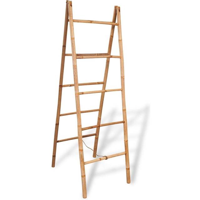 vidaXL Double Towel Ladder with 5 Rungs Bamboo 50x160 cm - Brown