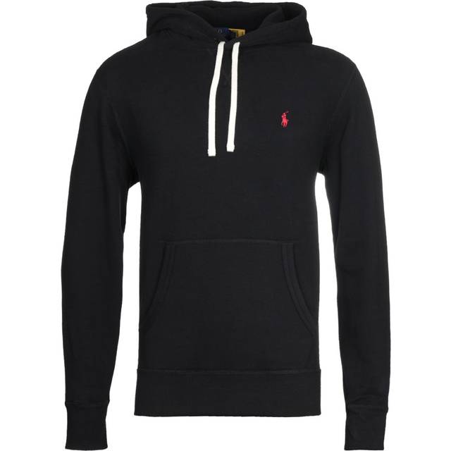 Polo Ralph Lauren Logo Cotton-Jersey Hoodie - XXL - Black