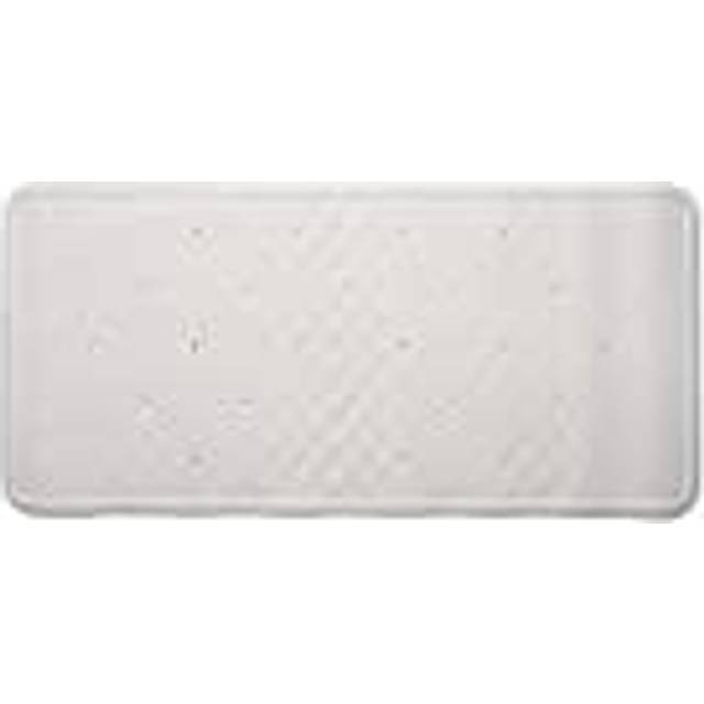 Croydex Secure Grip White Rubber Bath Mat - 740 x 340mm