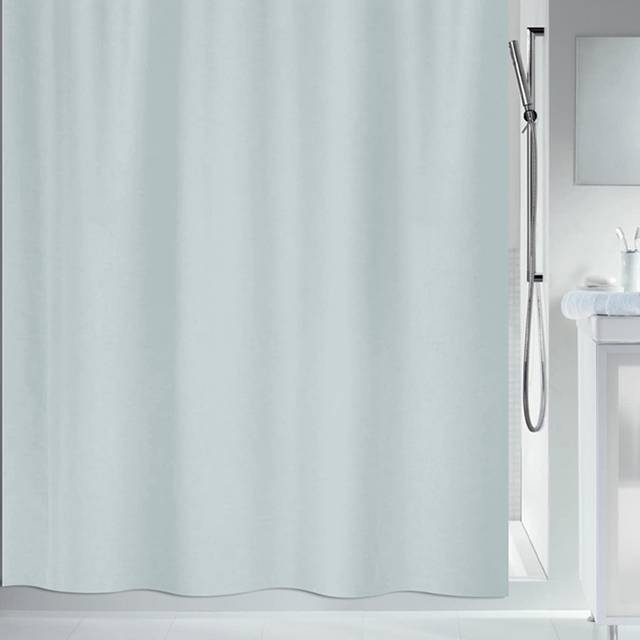 Spirella Primo Manhattan textil polyester duschdraperi, 120 x 200 cm, silver