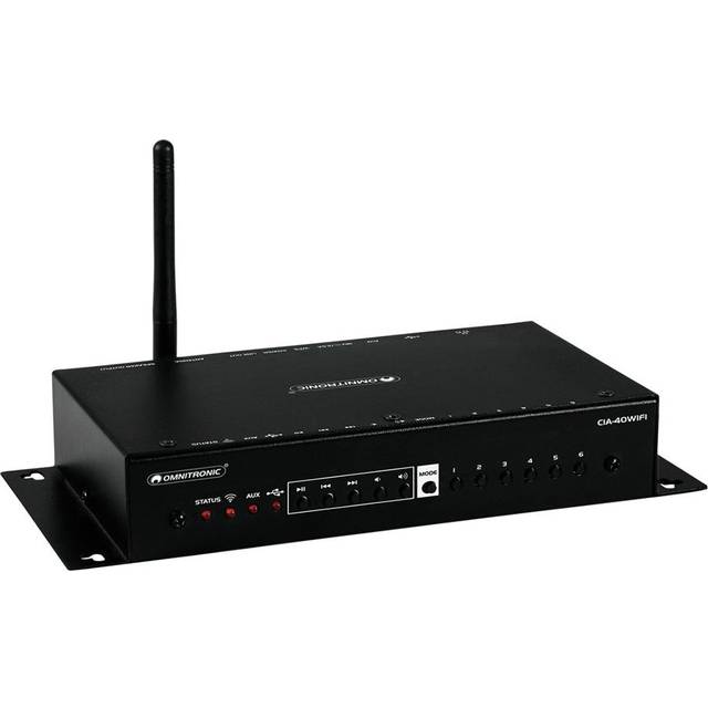 Omnitronic CIA-40WIFI 2.0 Stereoförstärkare 2x25 W Svart AirPlay, DLNA, Internetradio, USB, WLAN