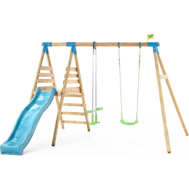 TP Toys Knightswood Double Wooden Swing Set with Glider