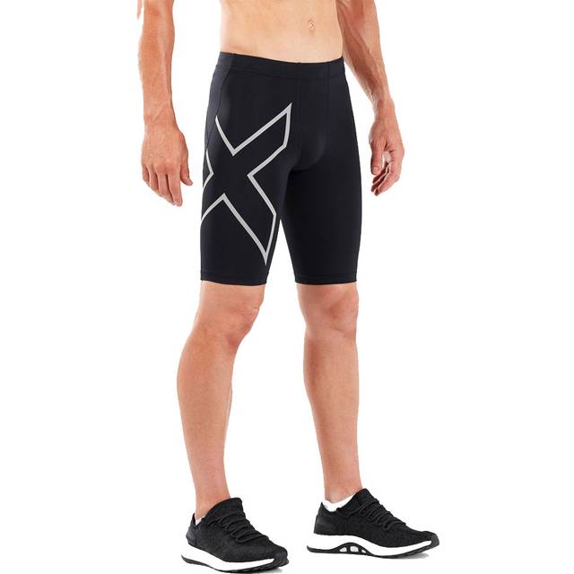 Aero Vent Compression löparshorts, BLACK/SILVER REFLECTIVE, Herr, M