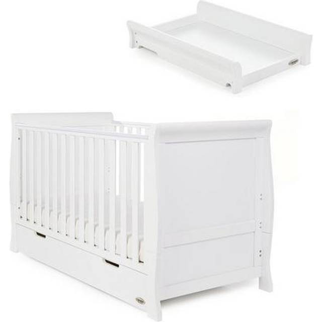 Obaby Stamford Classic Sleigh 4 Piece Furniture Roomset - White