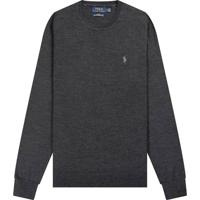 Ralph Lauren, Sweatshirts, male, Gray, S, Merino Wool Crewneck Pullover