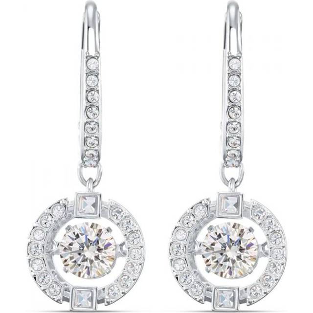 Swarovski Sparkling Dance Drop Earrings - Silver