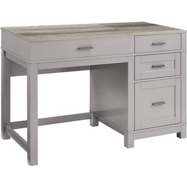 Solstice Janus Lift Top Desk - Grey/Weathered Oak, Grey