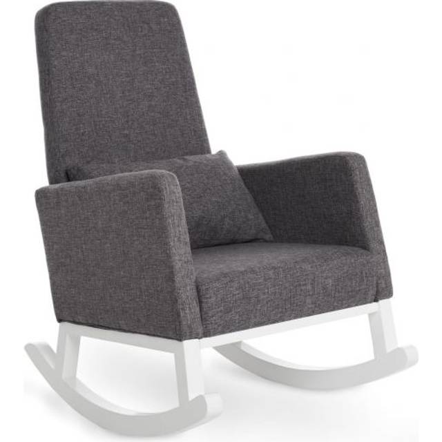 High Back Rocking Chair - Oatmeal (104cm H X 65cm W X 88cm D)