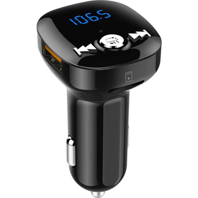 INF FM-sändare för bilen - Bluetooth-adapter med QC3.0 billaddare
