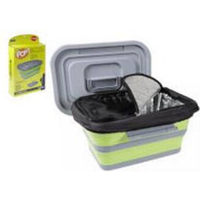 18l Folding Cool Box Lime / Grey -  18l folding cool box lime grey