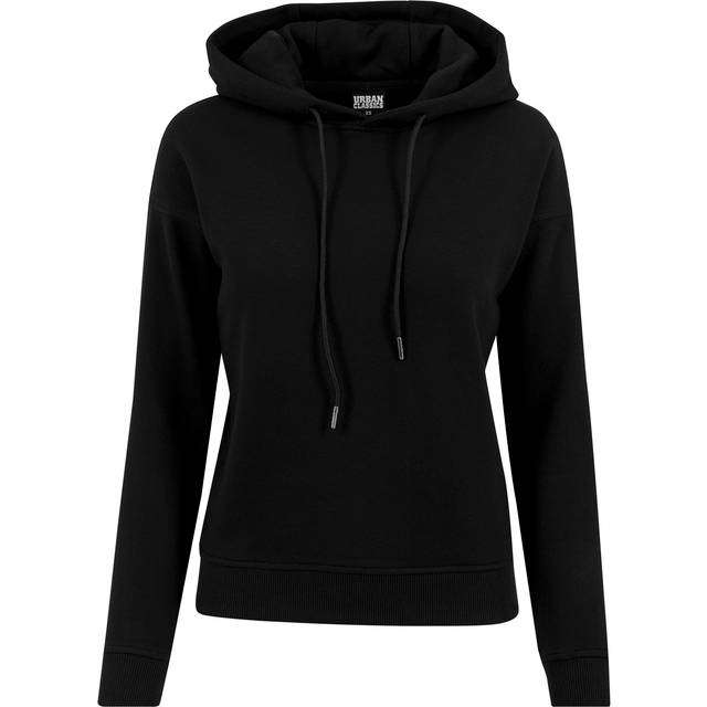 Women's hooded sweatshirt Urban Classic côtelés - Noir