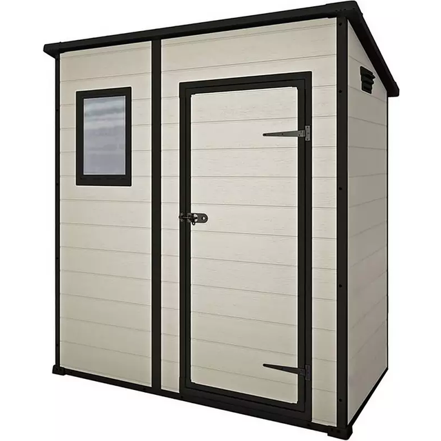 Keter Manor Pent Outdoor Garden Storage Shed 6 x 4ft - Brown