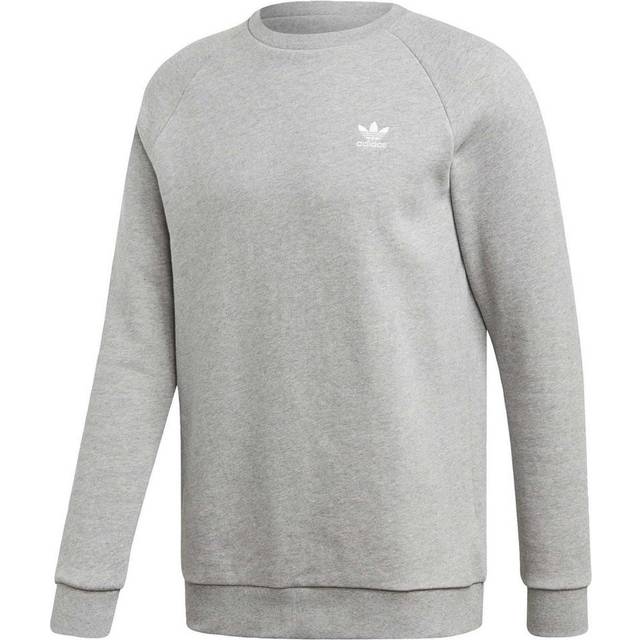Adidas, Sweatshirts & Hoodies, Herr, L, Bomull, Lättvikts Crewneck Sweatshirt - gray (L)