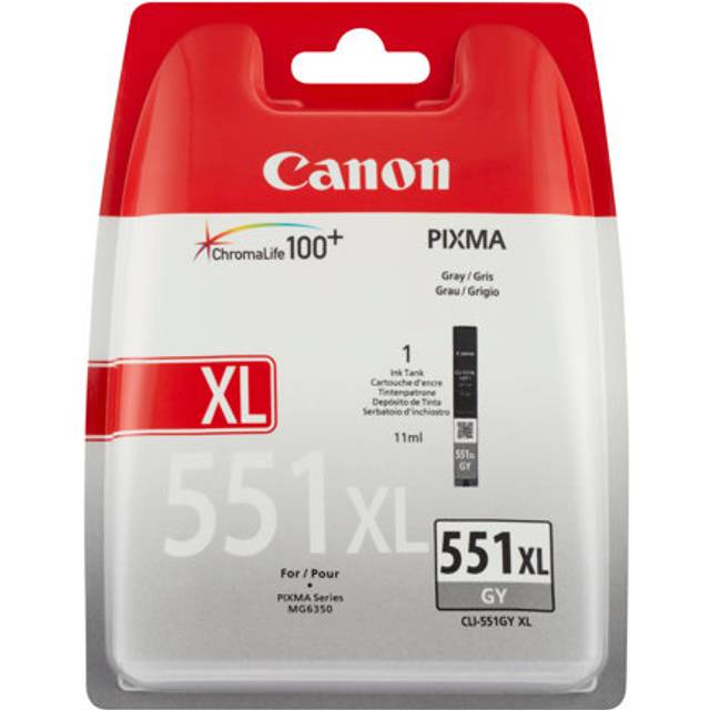 Canon 6447B004 Original Canon 551XL High Capacity Grey Ink Cartridge - CLI 551XL GY, 11ml