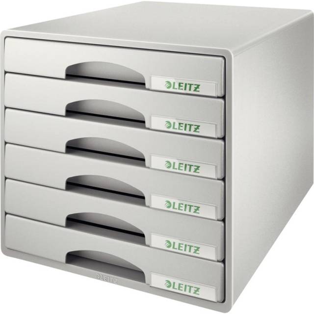 Leitz Plus 6 Drawer Cabinet A4 - Grey