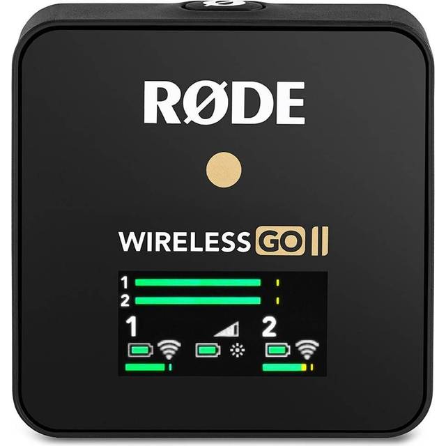 Rode Microphones Wireless GO II Single Set Microphone System Bundle with Omnidirectional Mic in Black/Stainless Steel