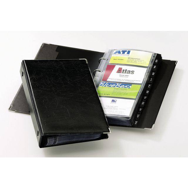 Durable Visifix Punched Pocket Wallets for 4 Business Cards, 10 Pack, Clear - Transparent