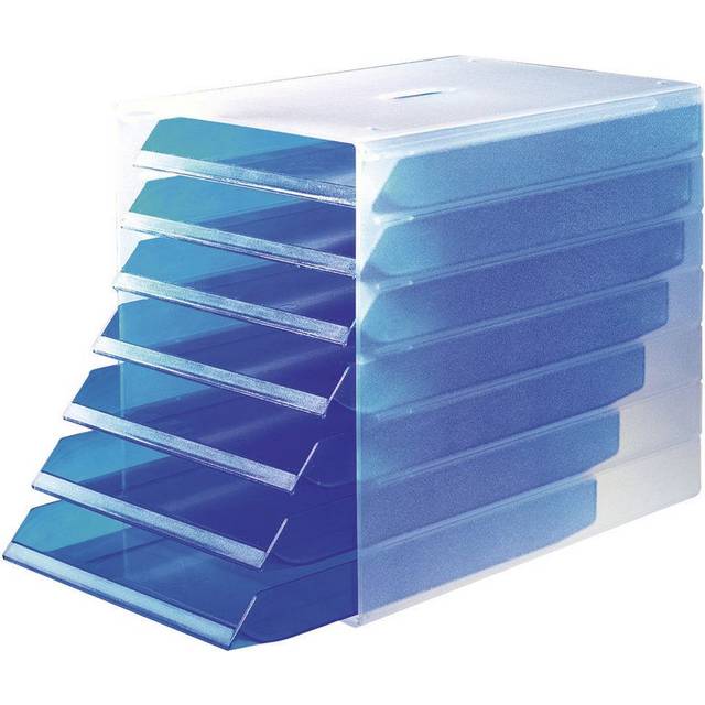 Durable Drawer Box Idealbox 7, Transparent Blue - Transparent/Blue