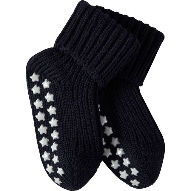 1 Pair Dark Marine Catspads Slipper Socks Kids Unisex 12-18 Months - Falke - Blue