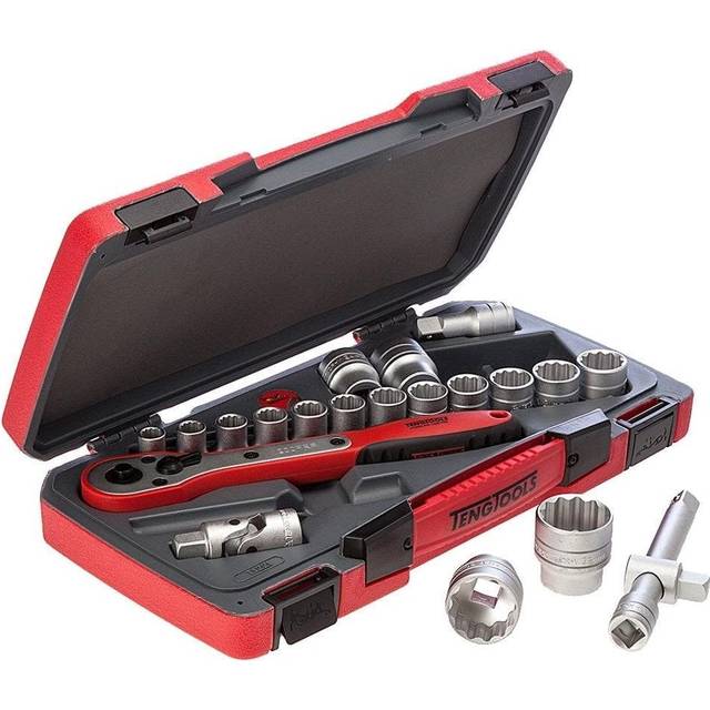 Teng Tools Metric Socket Set 1/2 in Drive Pack of 21