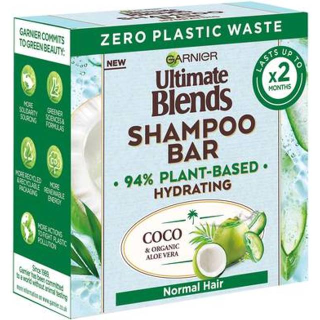 Garnier Ultimate Blends Coconut Hydrating Shampoo Bar with Aloe Vera for Normal Hair, 60g
