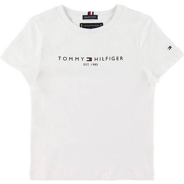 Tommy Hilfiger Boys Short Sleeve Essential Logo T-Shirt - White, White, Size 5 Years - 5 YEARS