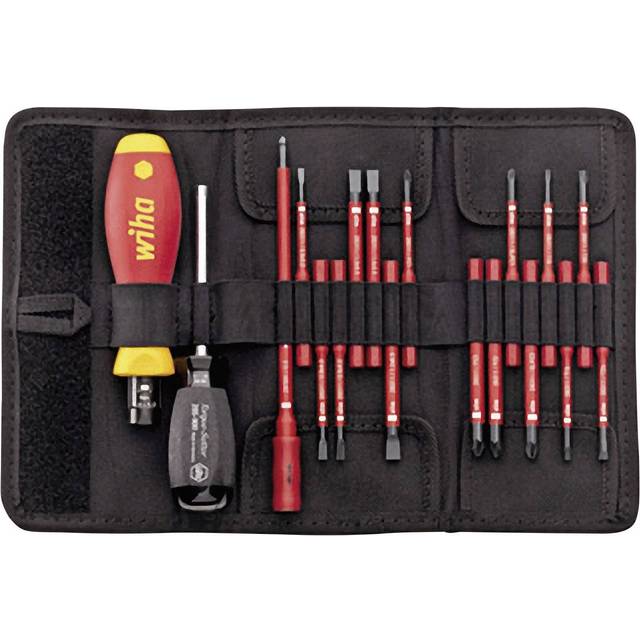 Wiha - torque key screwdriver set TorqueVario-S electric (36791) mixed 19 pcs. 0.8-5.0 Nm incl.folding bag slotted/cross/PlusMinus/TORX