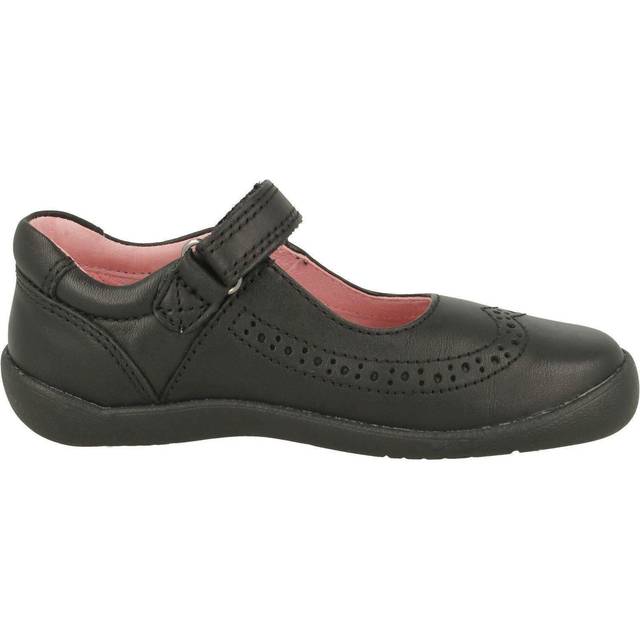 Girl's Start-Rite SPIRIT Girls Leather Mary Jane School Shoes Black - Size: UK 10.5 small kids