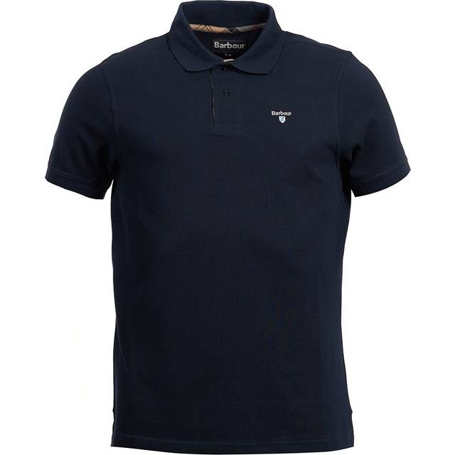 Barbour Tartan Pique Polo - Kragtröja - Herr New Navy S