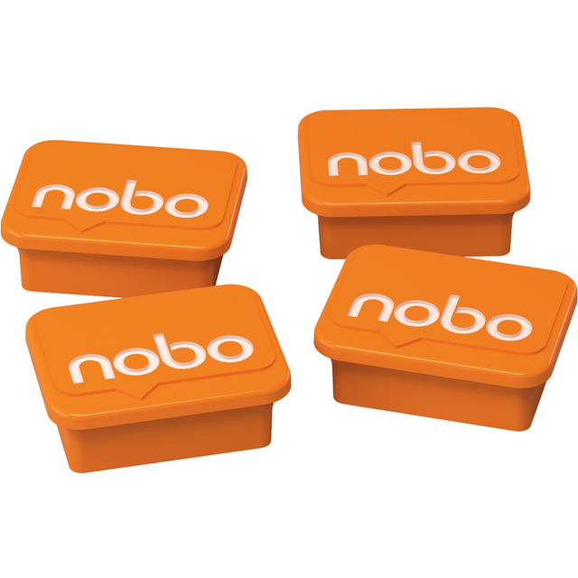 Nobo Whiteboard Magnets 1905327 22 x 18mm Orange Pack of 4