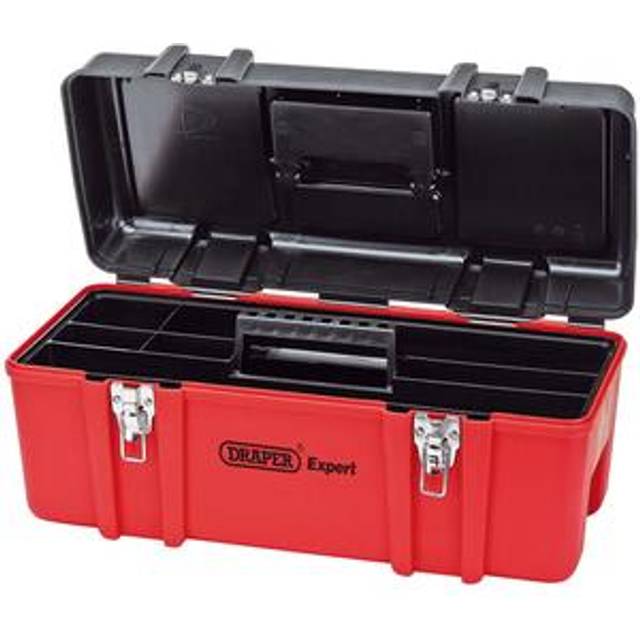 Draper plastic tool box with tote tray, 580mm 27732