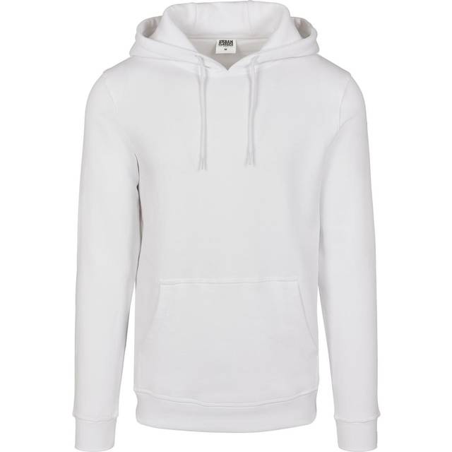 Urban Classics Huvtröja för män av ekologisk bomull ekologisk basic hoodie, huvtröja för män i många färger, storlekar S–5XL, Vit (vit 00220), XXL