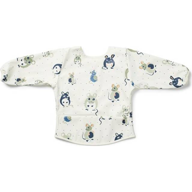 Elodie Longsleeved Baby Bib Forest Mouse